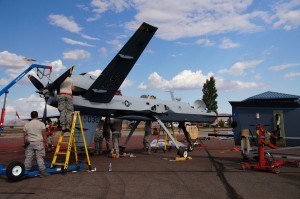 MQ-9 Reaper being assembled