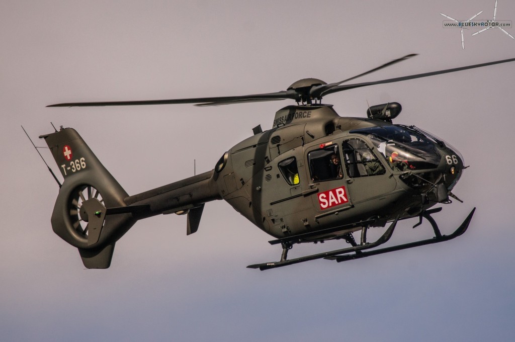 EC635 on transport and surveillance mission at Axalp Fliegerschiessen 2012