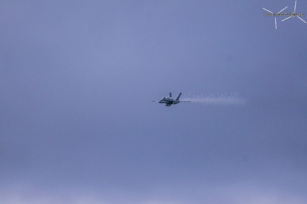 F/A-18C firing 20mm M61 Vulcan Gatling cannon