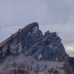 Eight Cougar AS532 UL at Axalp 2012 during live demo
