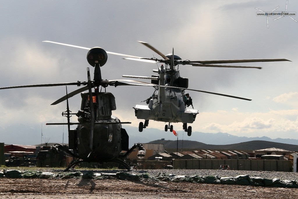 EC725 Caracal and OH-58D Kiowa