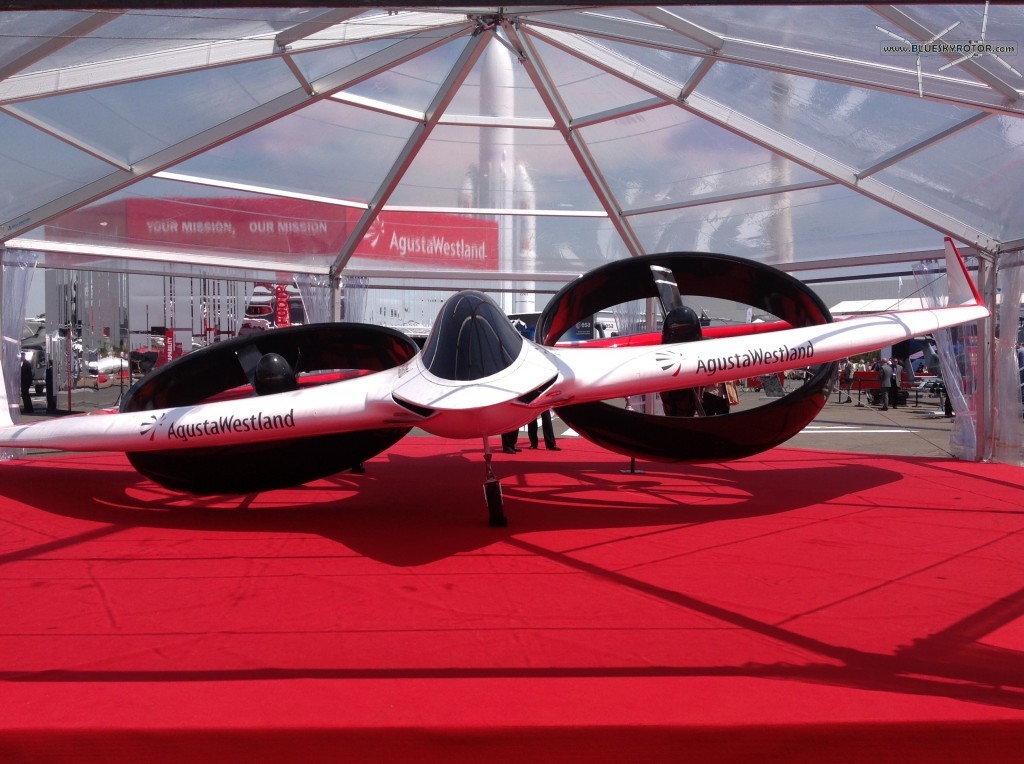 Front view of the AgustaWestland's Project Zero under dome at Paris Air Show 2013