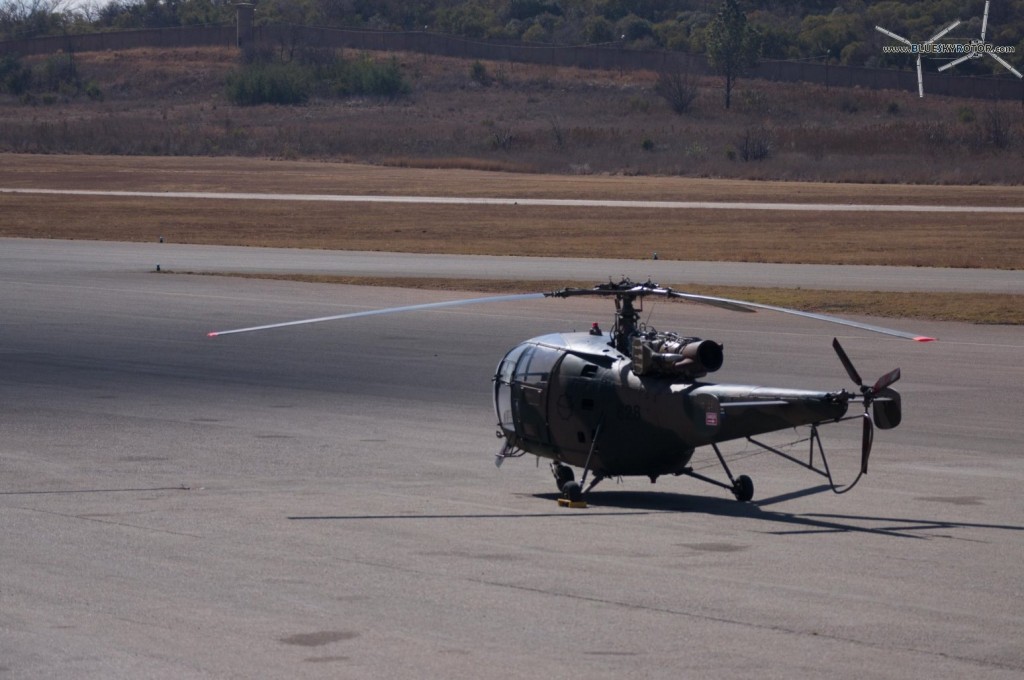 Alouette III parked on the shadow