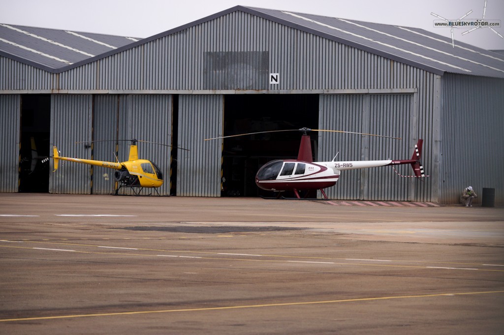 ZS-RVS, R44 Raven II, and ZS-DLF, R22 Beta II