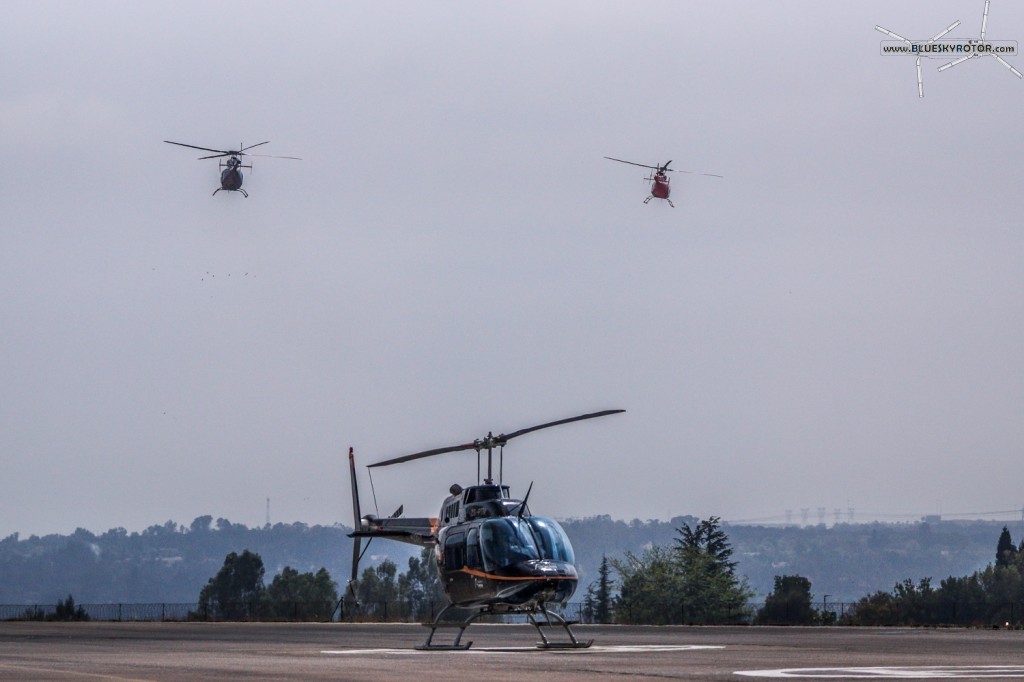 ZS-PTN, Bell 206 B3, and 2 Bell 407