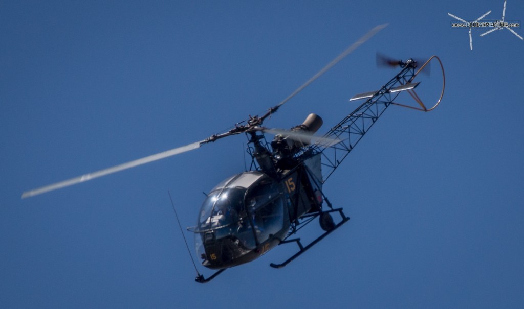 Alouette II on training flight