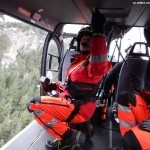EC145 T2 ADAC rescue helicopters in flight, in the cabin