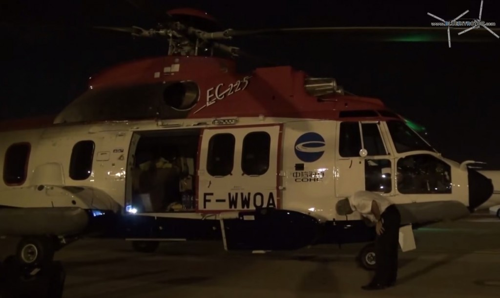 After-flight inspection by night, EC225