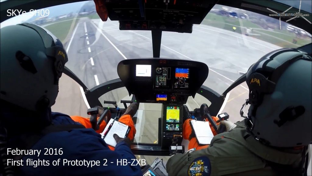 HB-ZXB Marenco Swisshelicopter 2nd prototype SKYe SH09, cockpit view