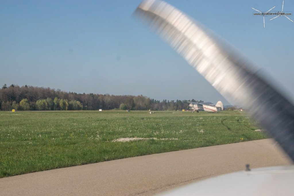 Antonov 2 leaving EDNY Friedrichshafen airport