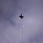 F/A-18C flight display launching flares